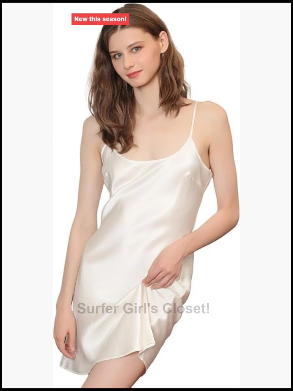19MM Mulberry Silk Nightgown Women Sleeveless Chemise Slip Dress